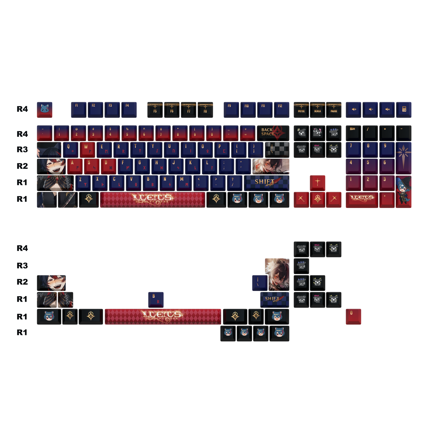 Lucius Merryweather Keycaps Set