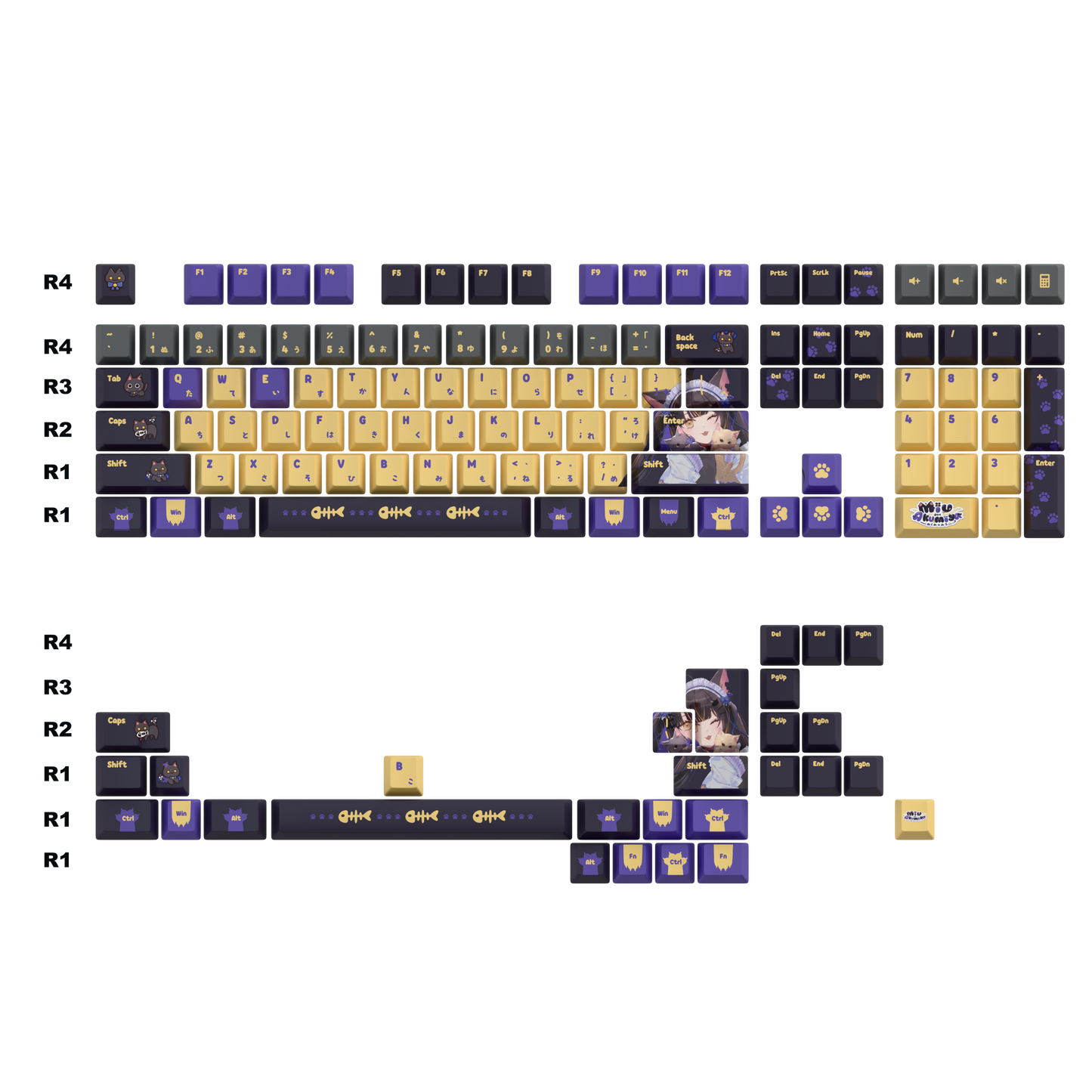 Miu Akumiya Keycaps Set