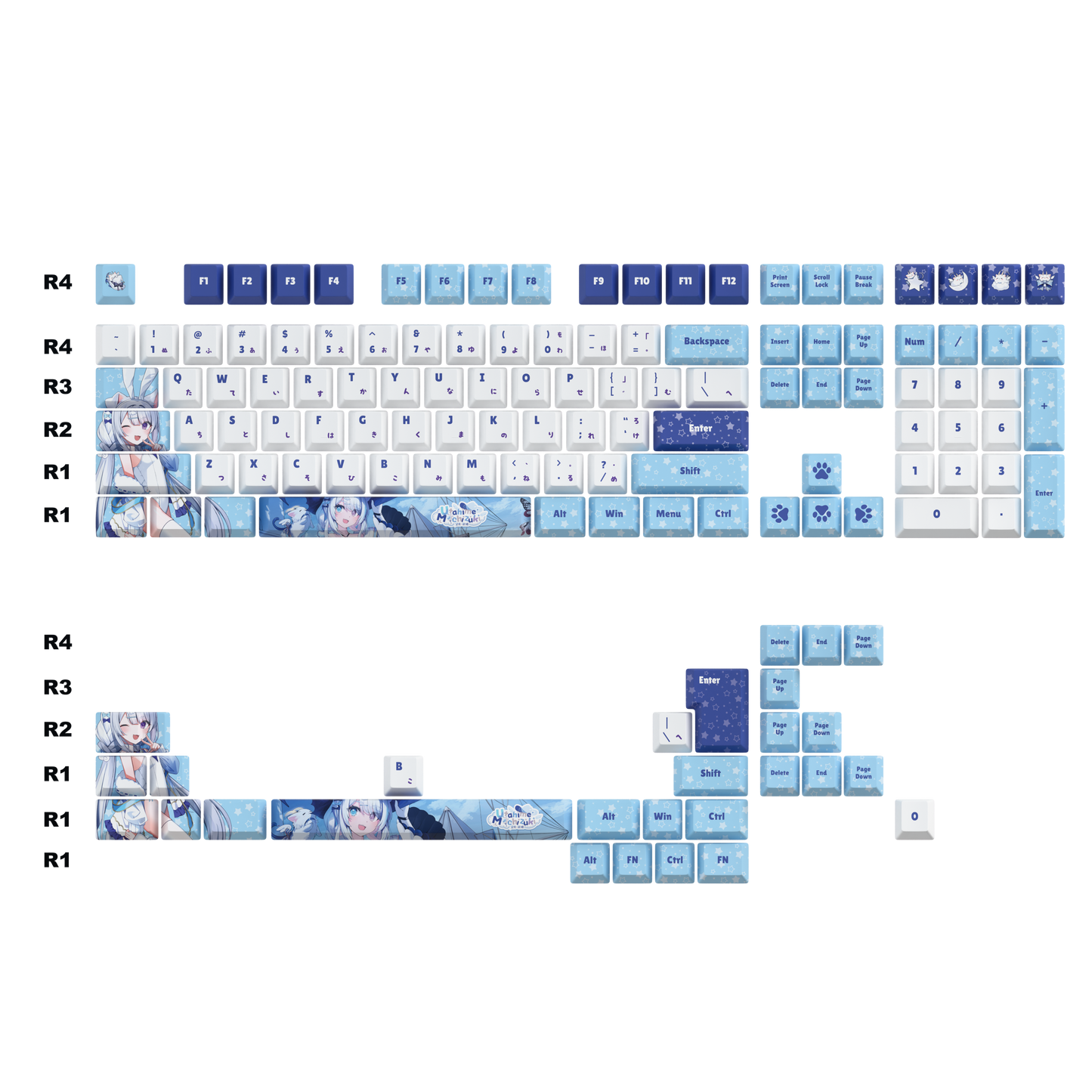 Utahime Mochizuki Keycaps Set