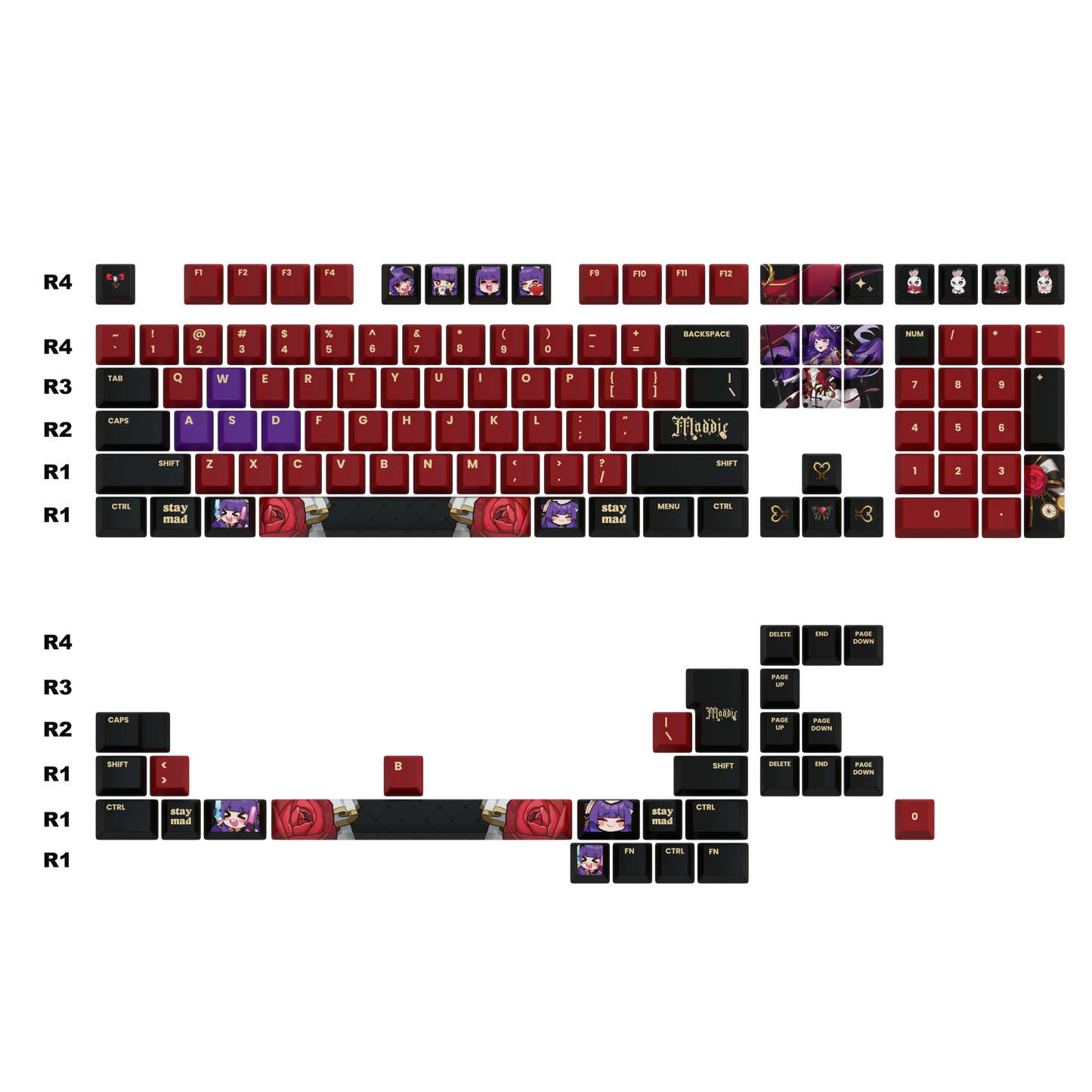 RQmaddie keycaps Set