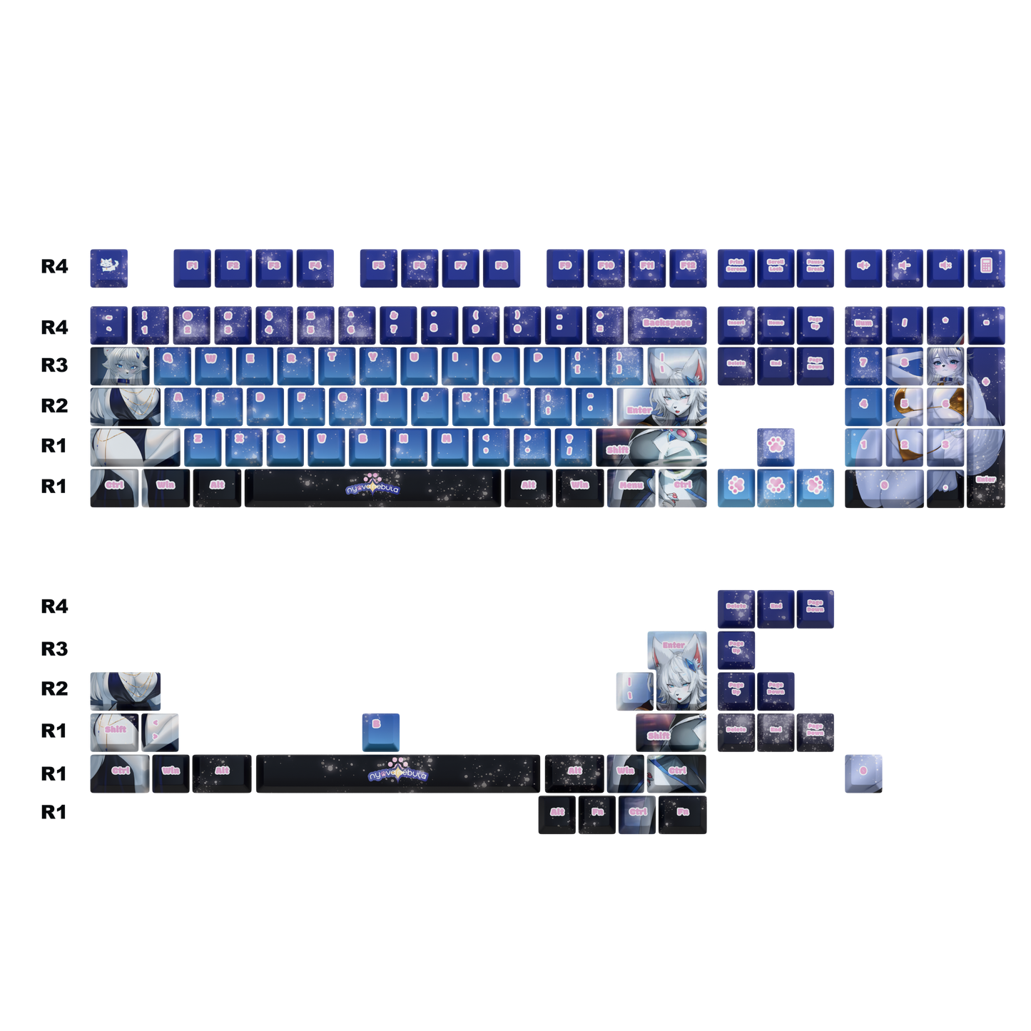 NyovaNebula Keycaps Set