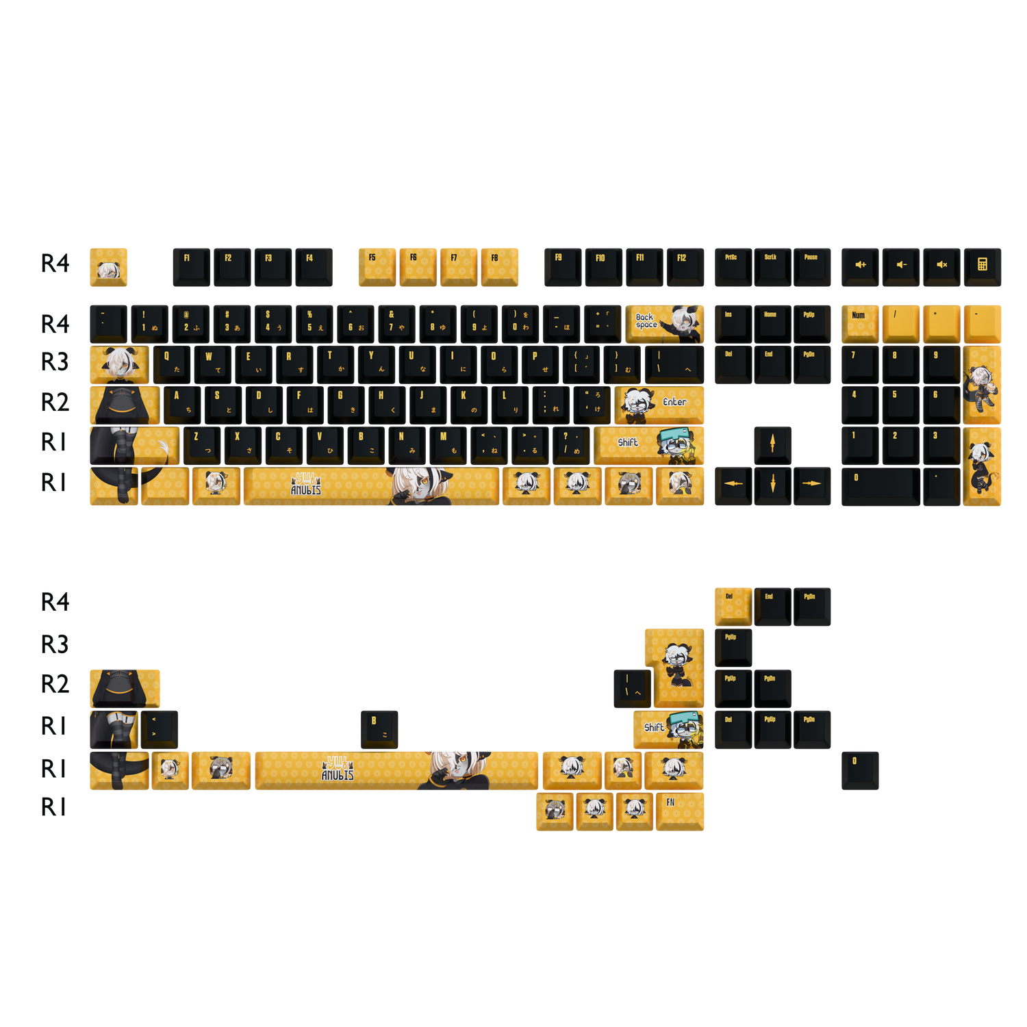 Yui Anubis Keycaps Set