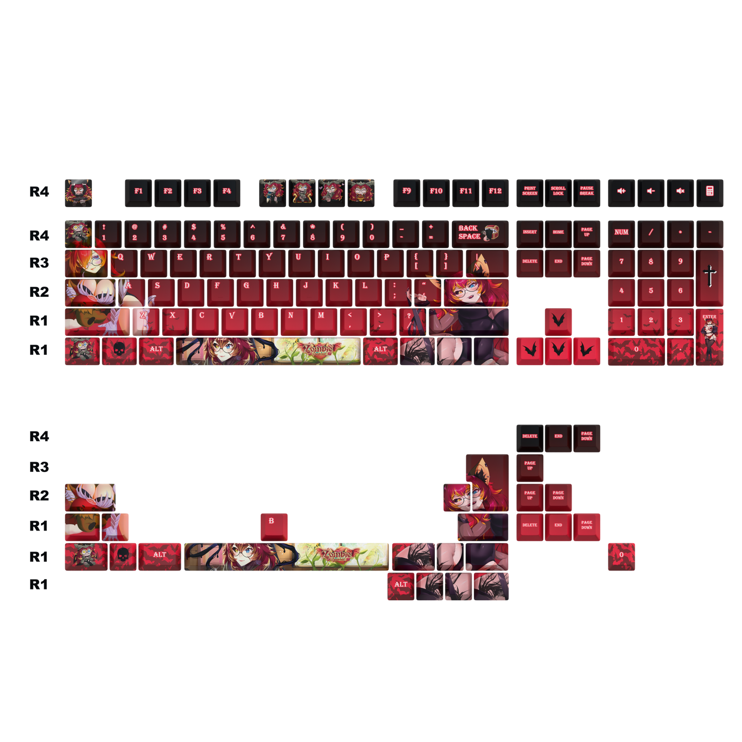 [limited drop] Zombie Pandemic keycaps Set