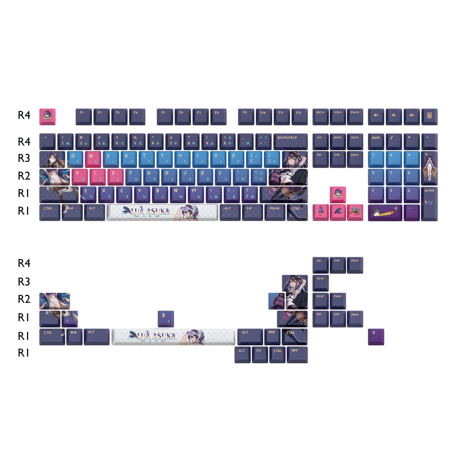 Lua Asuka Graduation Keycaps Set