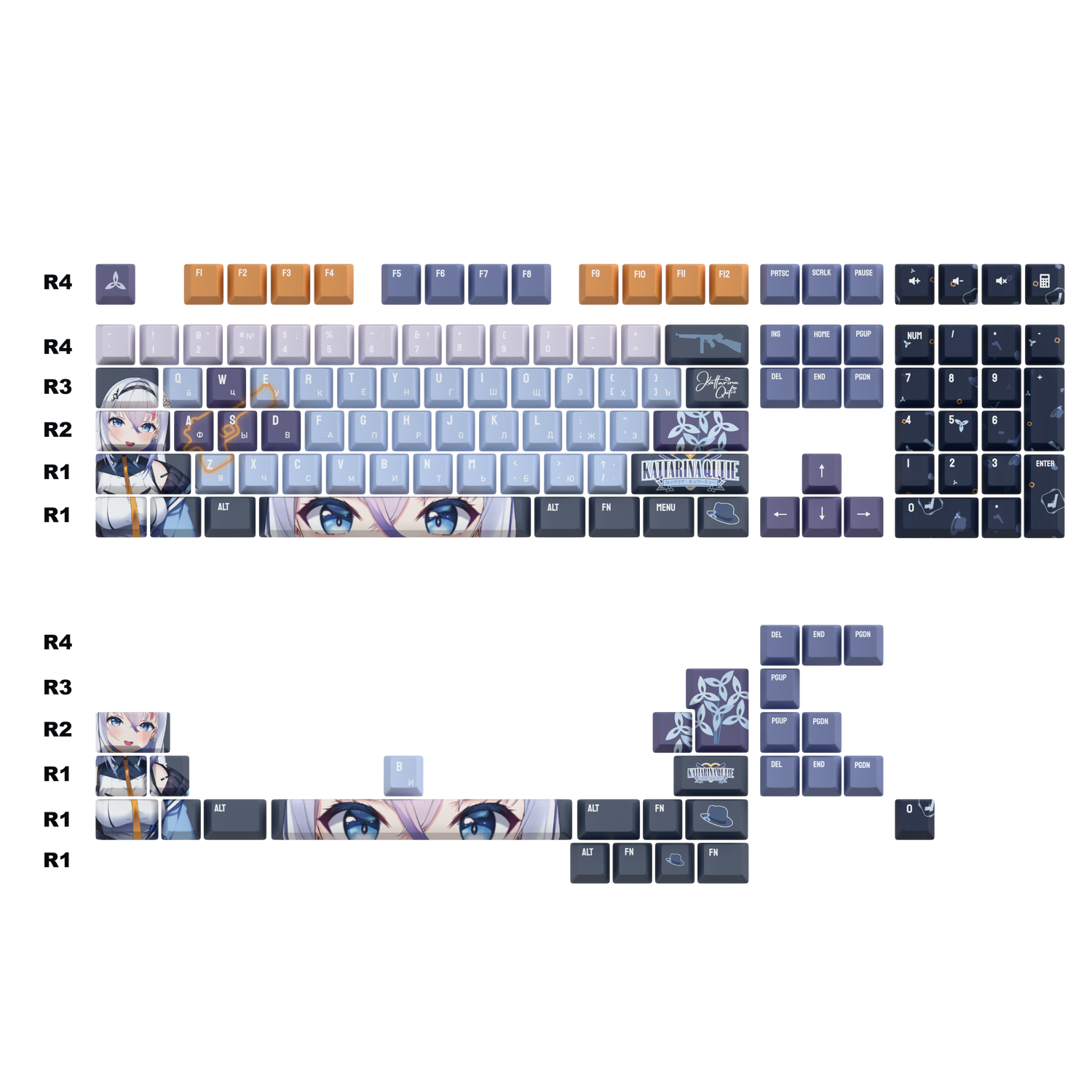 Kattarina Qutie Keycaps Set
