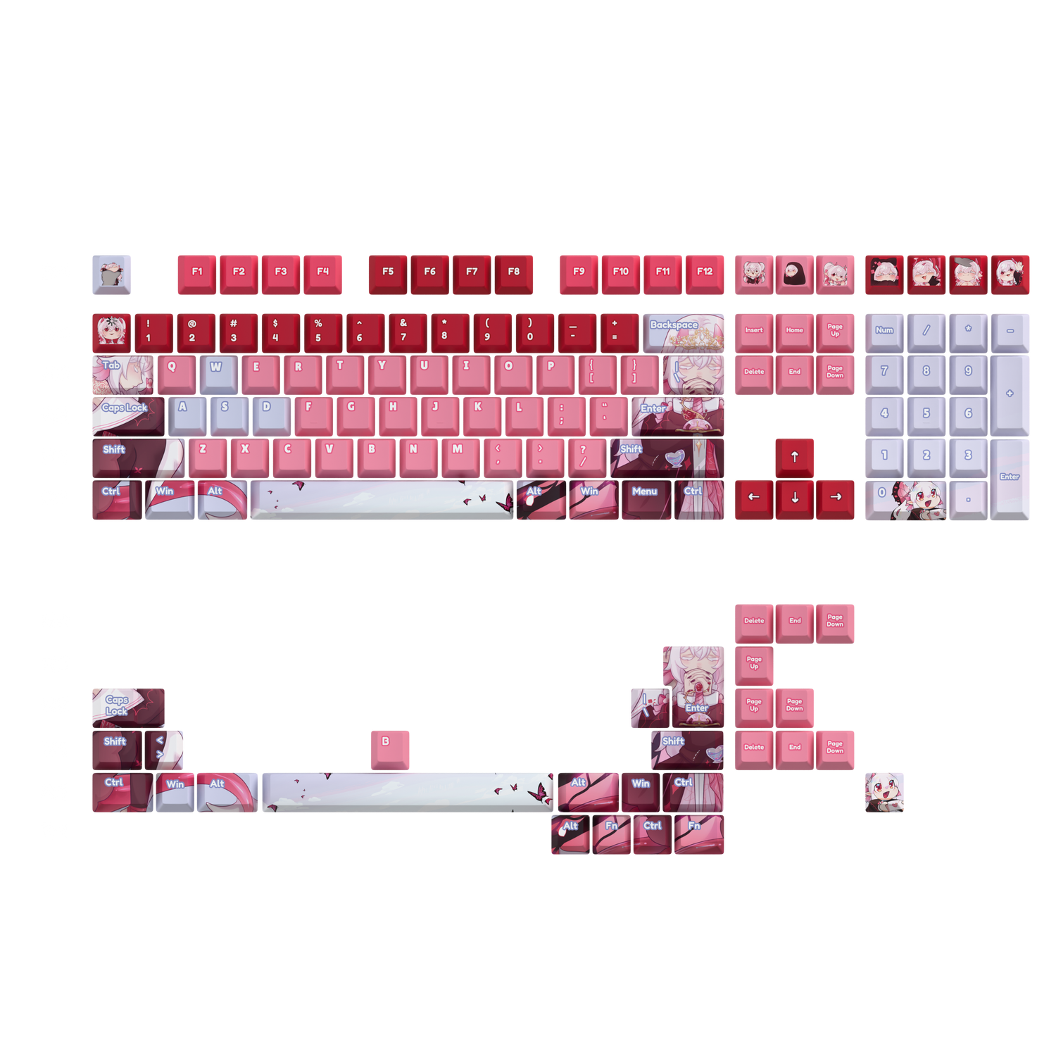 Rheya Heart Keycaps Set